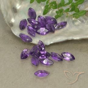 Gemme di Ametista Viola scuro naturale da 3.18 ct, Taglio marquise, VS