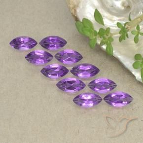 Gemme di Ametista Viola Intenso naturale da 2.42 ct, Taglio marquise, VS