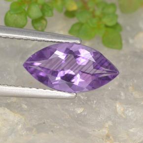Ametista Viola naturale da 1.44 ct, Taglio marquise, VS