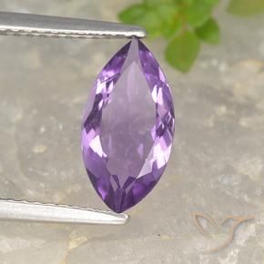 Ametista Iris Violetta naturale da 1.26 ct, Taglio marquise, VS