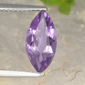 Ametista Iris Violetta naturale da 1.36 ct, Taglio marquise, VS