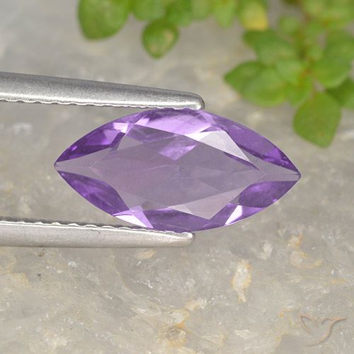 1.28ct Naturale Viola violaceo intenso Ametista, Taglio marquise, VS