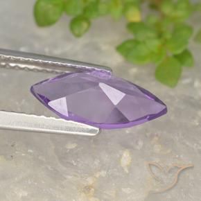 Ametista Viola violaceo intenso naturale da 1.28 ct, Taglio marquise, VS
