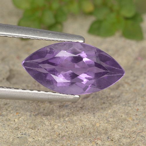 1.77ct Naturale Viola medio Ametista, Taglio marquise, VS
