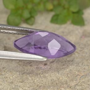Ametista Viola medio naturale da 1.77 ct, Taglio marquise, VS