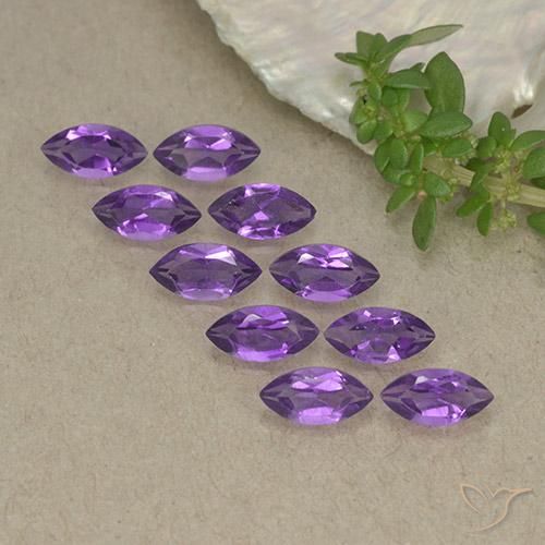 Gemme di Ametista viola vivido naturale da 2.32 ct, Taglio marquise, VS