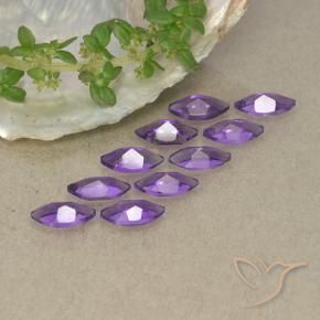 Gemme di Ametista Viola Intenso naturale da 2.19 ct, Taglio marquise, VS
