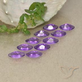 Gemme di Ametista Viola medio naturale da 2.43 ct, Taglio marquise, VS