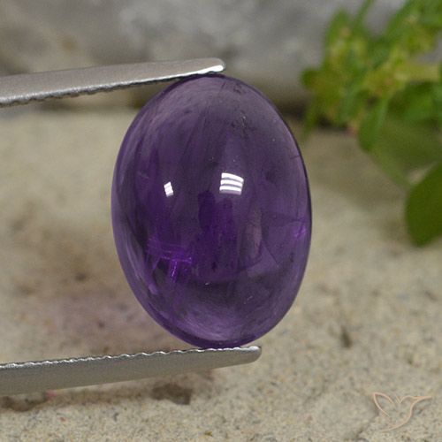 5.71ct Naturale Viola medio-chiaro Ametista, Ovale, Trasparente