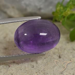 Ametista Viola medio naturale da 7.66 ct, Ovale, Trasparente