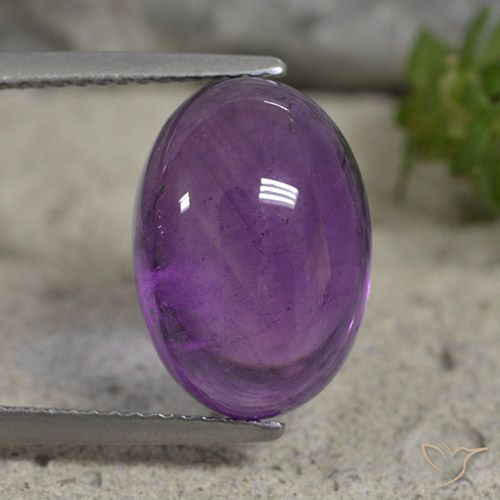 7.44ct Naturale Viola medio Ametista, Ovale, Trasparente, Photo A