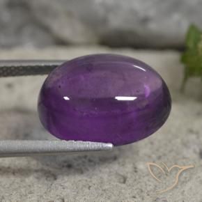 Ametista Viola medio naturale da 7.44 ct, Ovale, Trasparente