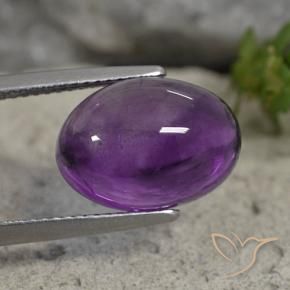 Ametista Viola medio naturale da 7.11 ct, Ovale, Trasparente