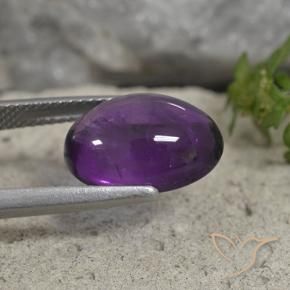Ametista Viola medio naturale da 6.07 ct, Ovale, Trasparente