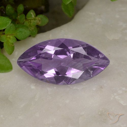 1.53ct Naturale Viola medio Ametista, Taglio marquise, VS