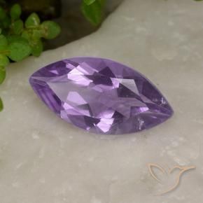 Ametista Viola medio naturale da 1.53 ct, Taglio marquise, VS