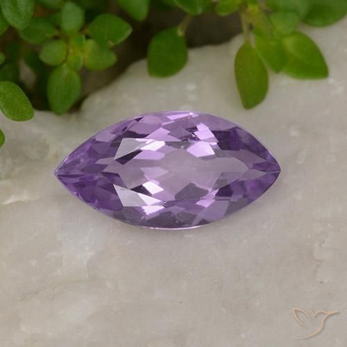 Ametista Viola medio naturale da 1.85 ct, Taglio marquise, VS