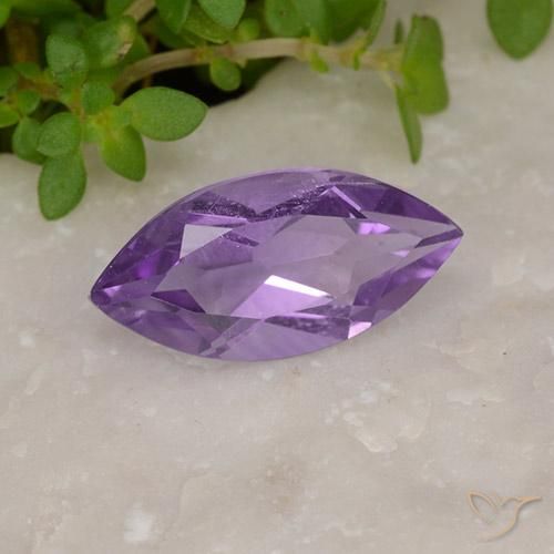 Ametista Violetto rosato naturale da 1.48 ct, Taglio marquise, VS