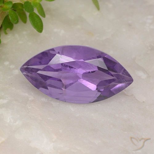 1.77ct Naturale Viola scuro Ametista, Taglio marquise, VS