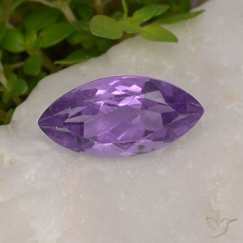 1.94ct Naturale Viola scuro Ametista, Taglio marquise, VS