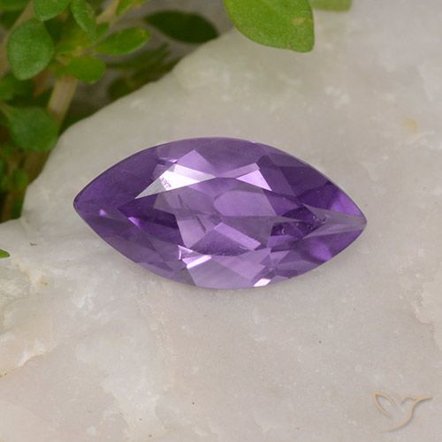 1.51ct Naturale Viola medio Ametista, Taglio marquise, VS