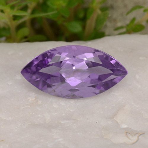 1.82ct Naturale Viola scuro Ametista, Taglio marquise, VS