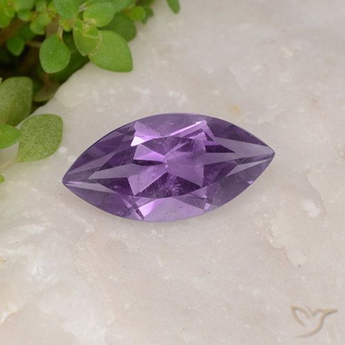 1.70ct Naturale Viola medio Ametista, Taglio marquise, VS