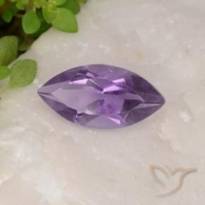 Ametista Viola medio naturale da 1.70 ct, Taglio marquise, VS
