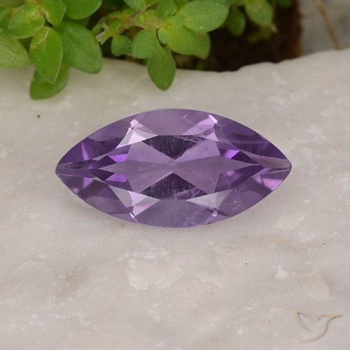 1.61ct Naturale Viola medio Ametista, Taglio marquise, VS