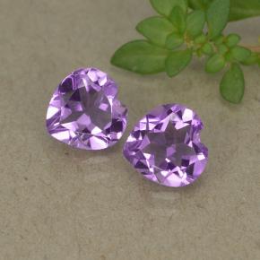 Ametista naturale viola da 1,30 ct, a forma di cuore, VVS-VS