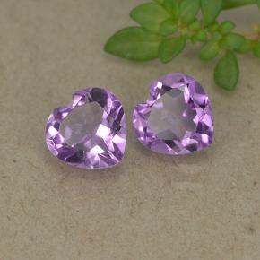 Ametista naturale viola da 1,30 ct, a forma di cuore, VVS-VS
