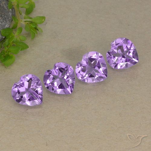 2.68ctw Naturale Viola violaceo medio Ametista, Cuore, VVS-VS