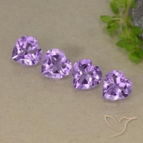 Gemme di Ametista Viola violaceo medio naturale da 2.68 ct, Cuore, VVS-VS
