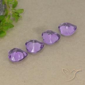 Gemme di Ametista Viola violaceo medio naturale da 2.68 ct, Cuore, VVS-VS