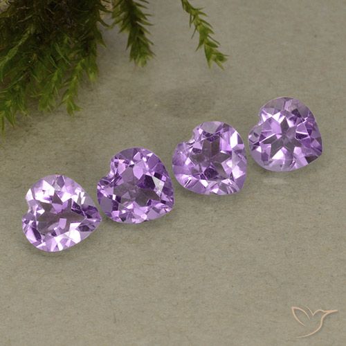 2.78ctw Naturale Viola violaceo medio Ametista, Cuore, VVS-VS