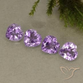 Gemme di Ametista Viola violaceo medio naturale da 2.78 ct, Cuore, VVS-VS