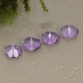 Gemme di Ametista Viola violaceo medio naturale da 2.78 ct, Cuore, VVS-VS