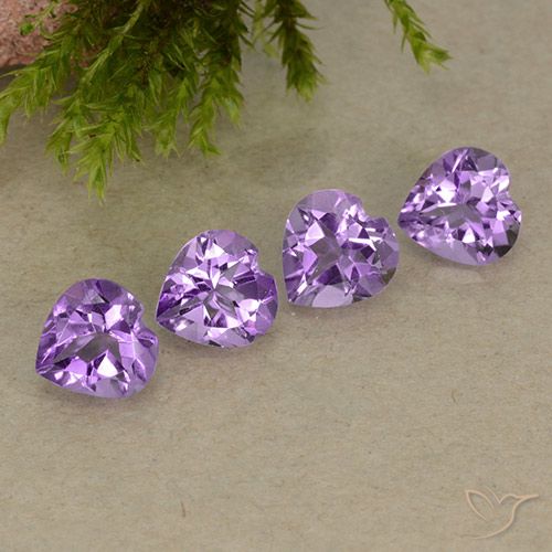 2.69ctw Naturale Viola violaceo medio Ametista, Cuore, VVS-VS