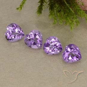 Gemme di Ametista Viola violaceo medio naturale da 2.69 ct, Cuore, VVS-VS