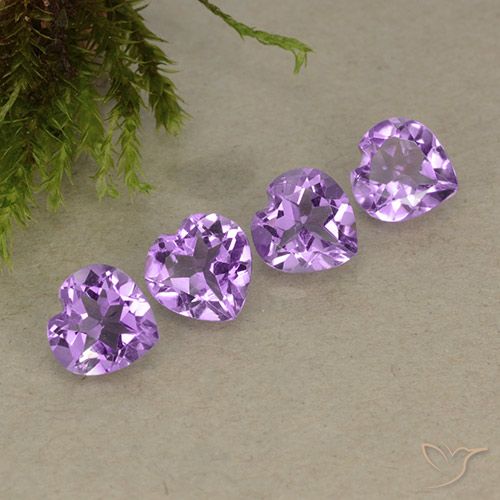 2.80ctw Naturale Viola violaceo medio Ametista, Cuore, VVS-VS