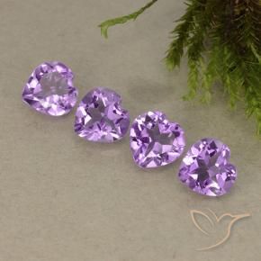 Gemme di Ametista Viola violaceo medio naturale da 2.80 ct, Cuore, VVS-VS