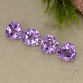 Gemme di Ametista Viola violaceo intenso naturale da 2.72 ct, Cuore, VVS-VS