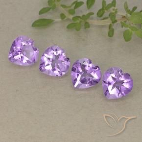 Gemme di Ametista Viola violaceo medio naturale da 2.81 ct, Cuore, VVS-VS