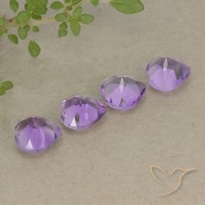 Gemme di Ametista Viola violaceo medio naturale da 2.81 ct, Cuore, VVS-VS