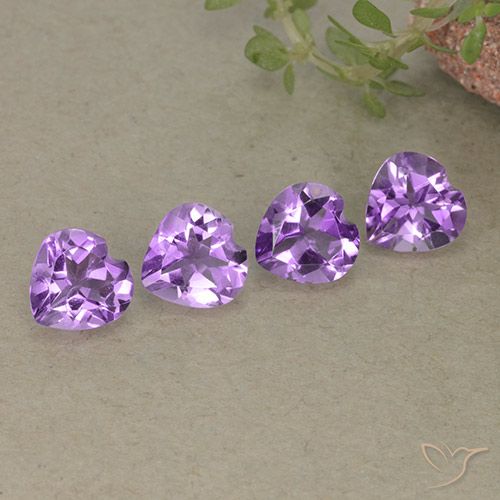 2.53ctw Naturale violaceo Ametista, Cuore, VVS-VS
