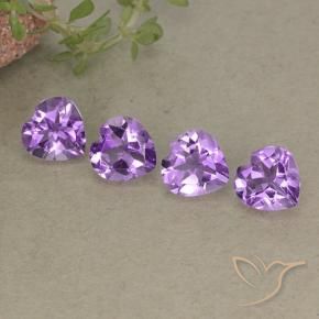 Gemme di Ametista violaceo naturale da 2.53 ct, Cuore, VVS-VS