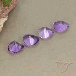 Gemme di Ametista violaceo naturale da 2.53 ct, Cuore, VVS-VS
