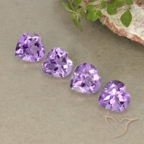Gemme di Ametista Viola violaceo intenso naturale da 2.98 ct, Cuore, VVS-VS