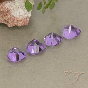 Gemme di Ametista Viola violaceo intenso naturale da 2.98 ct, Cuore, VVS-VS