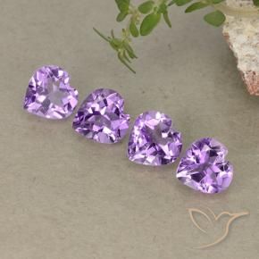 Gemme di Ametista Viola violaceo medio naturale da 2.75 ct, Cuore, VVS-VS